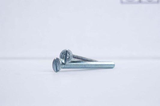 Slotted Flat HD Sheet Metal Screw Plated-8